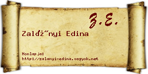 Zalányi Edina névjegykártya